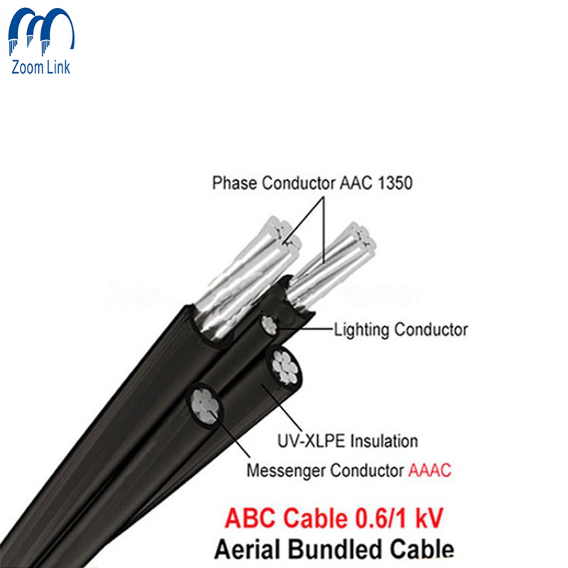 
                Câble plafonnier pour isolation 600 V XLPE ou PE 25 mm2, 35 mm2, 50 mm2, câble ABC
            