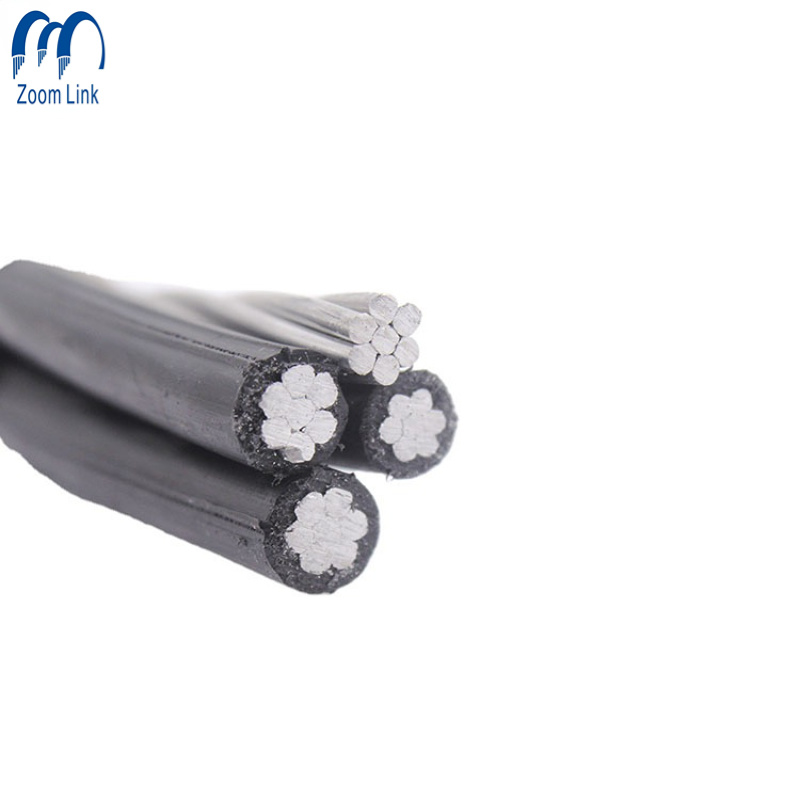6AWG 4AWG 2AWG 1/0 AWG 2/0AWG 3/0 AWG 4/0 AWG ABC Cable Service Drop Wire Aluminum XLPE Insulated Cable