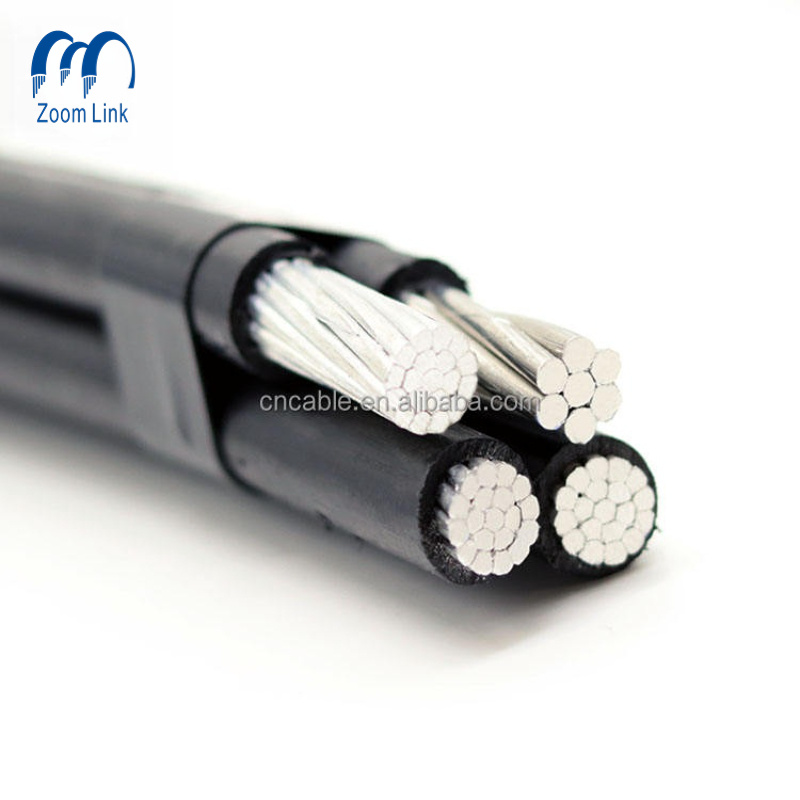 ABC Overhead Service Wire Triplex 3 Phase Aluminium Power Aerial Bundled Cable Price