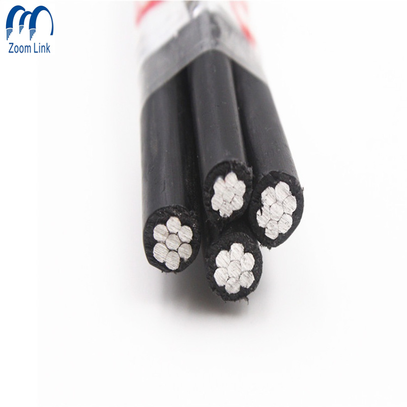 Aluminum Conductor PE/XLPE/PVC Insulation Electric Power Twisted Electrical Overhead Service Drop ABC Cable
