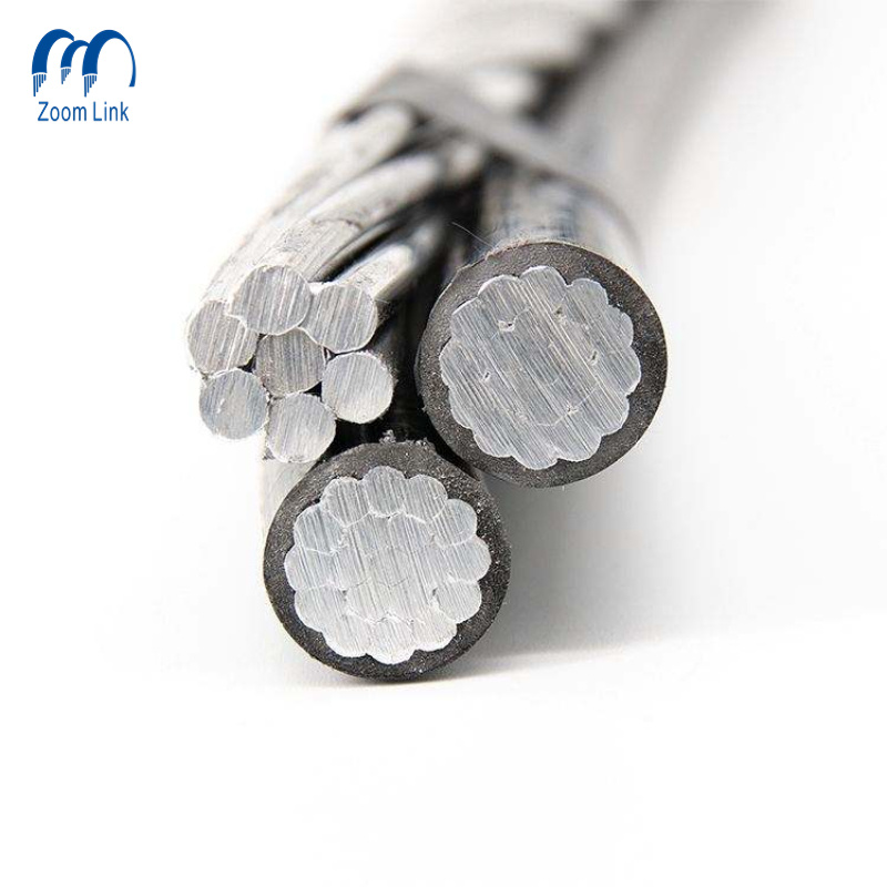 Aluminum Neritina 1/0AWG 4/0AWG ACSR Supporting Triplex Overhead XLPE Insulated Aerial Cable ABC