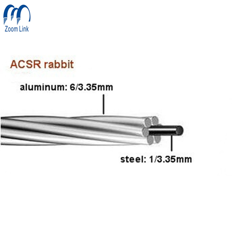 
                Câble en aluminium nu ACSR SCA conducteur Rabbit 50 ACSR Dog ACSR 120 ACSR 95, 150
            