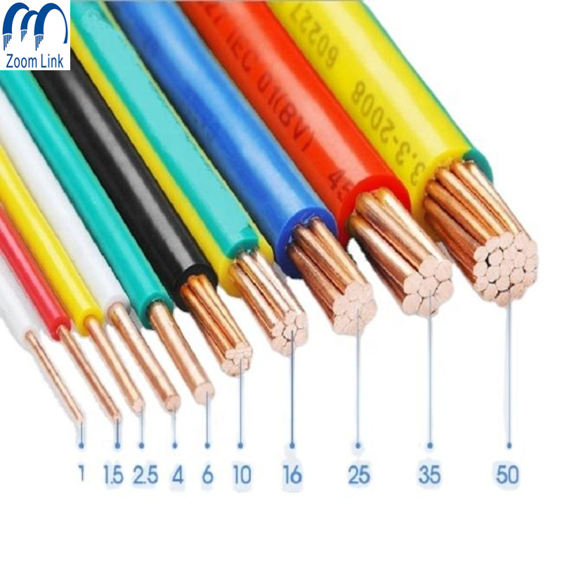 Chine 
                Câble en cuivre électrique isolé XLPE/PVC en usine avec ISO Certificats CCC (1,5 mm 2,5 mm 4,0 mm 6,0 mm 10 mm 16 mm 20 mm)
              fabrication et fournisseur