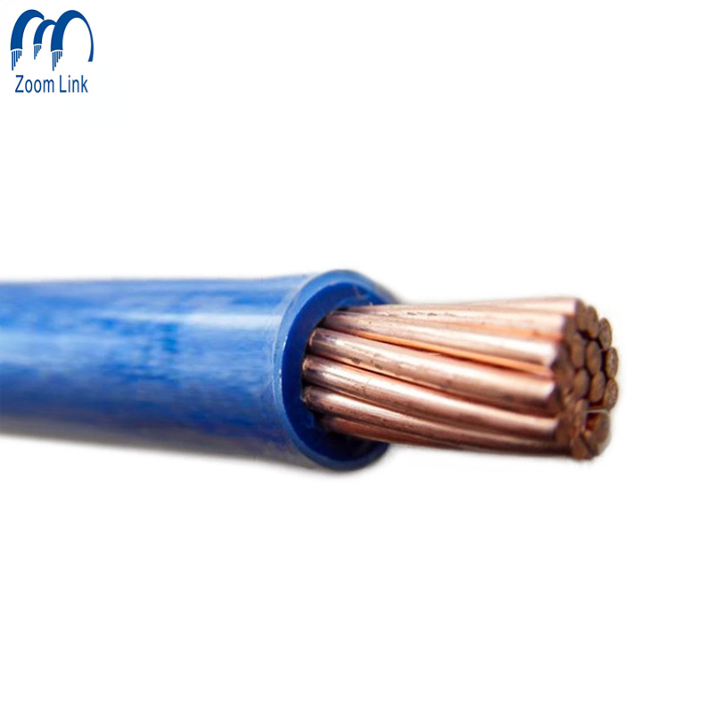 China 
                Cable eléctrico de revestimiento aislante PVC conductor de cobre de la fábrica Thwn/ZR-BVR
              fabricante y proveedor