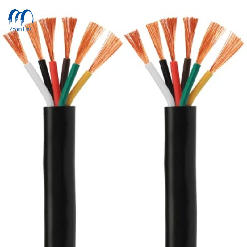 Flexible Cable 4 Core 5 Core 6 Core 7 Core 8 Core PVC Sheath Electric Wire