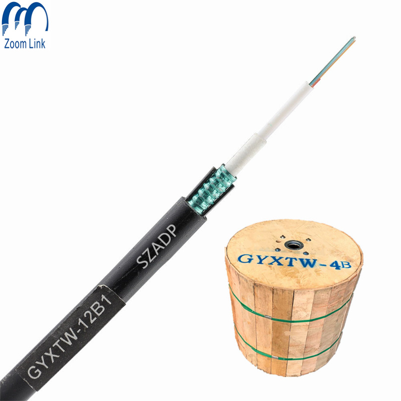 China 
                GYXTW 2 4 6 8 12 Core Multi Mode Fiber Optic Cable
              manufacture and supplier