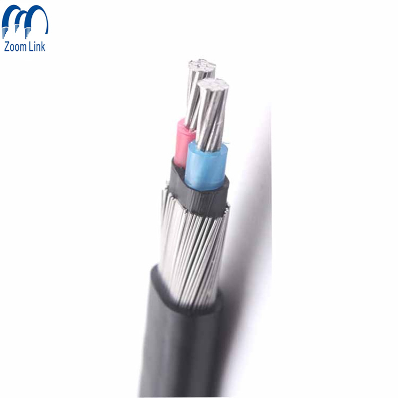 Good Quality 0.6/1kv Aluminum Conductor XLPE Insulated 2X8 AWG Concentric Cable