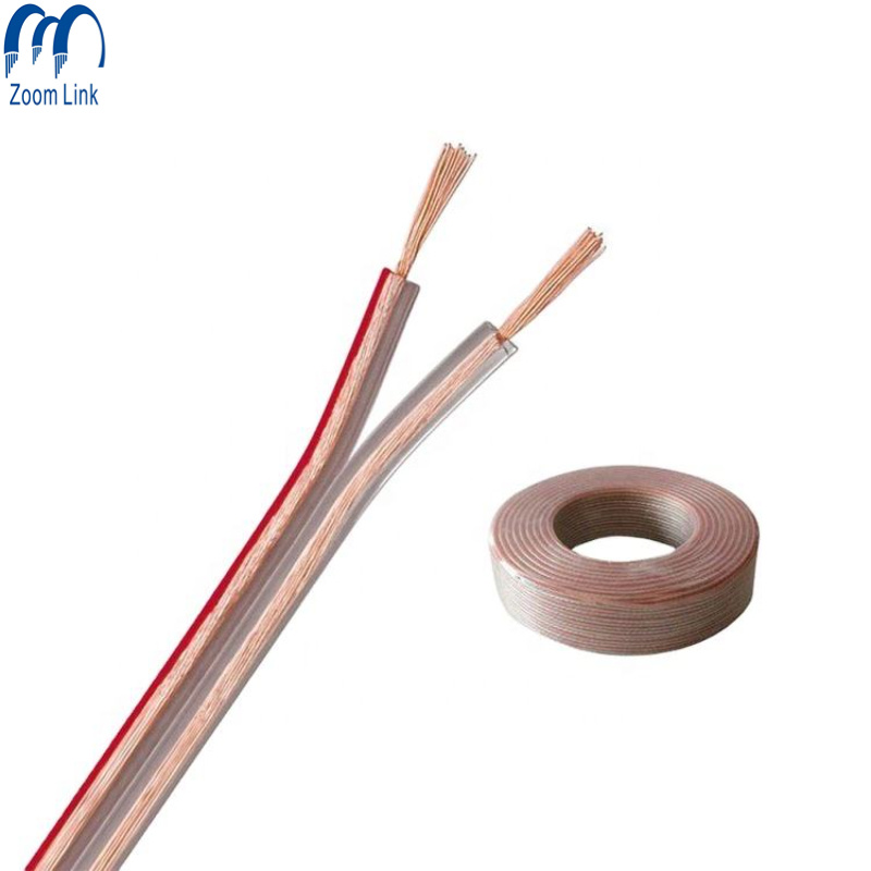 New Product CCA and Copper PVC Transparent Speaker Cable Wire