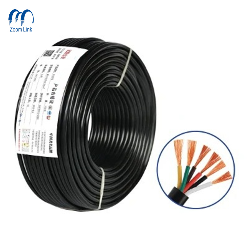 Power Cable 5X1.5 Rvv 2*1.0mm2 Electrical Cable Wire 6 Core