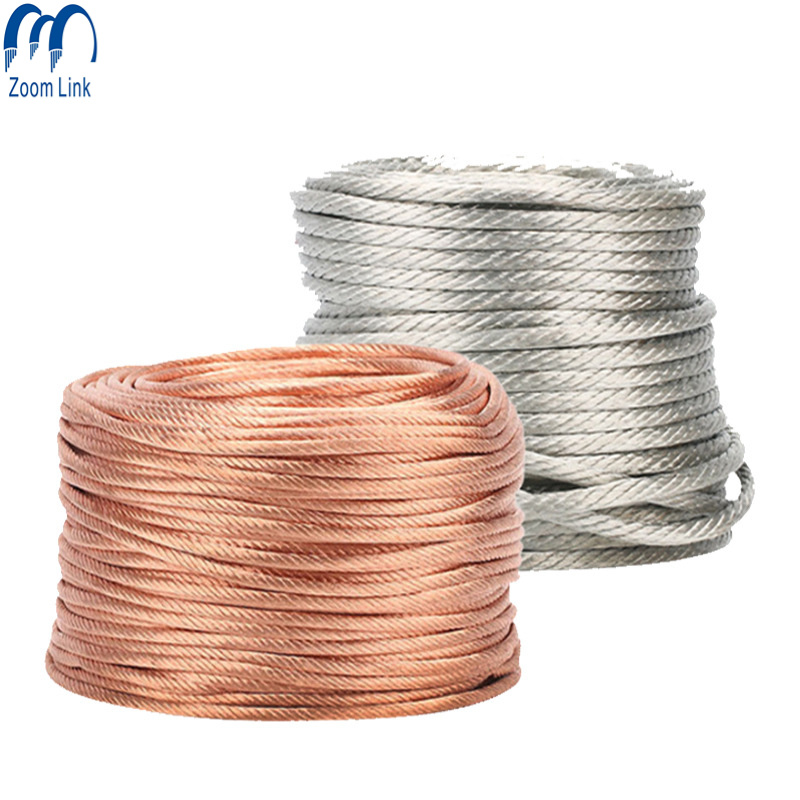 
                Tamanho de fio de cobre de alta qualidade para a ligação de terra da bobina de cobre de Bare Strand
            