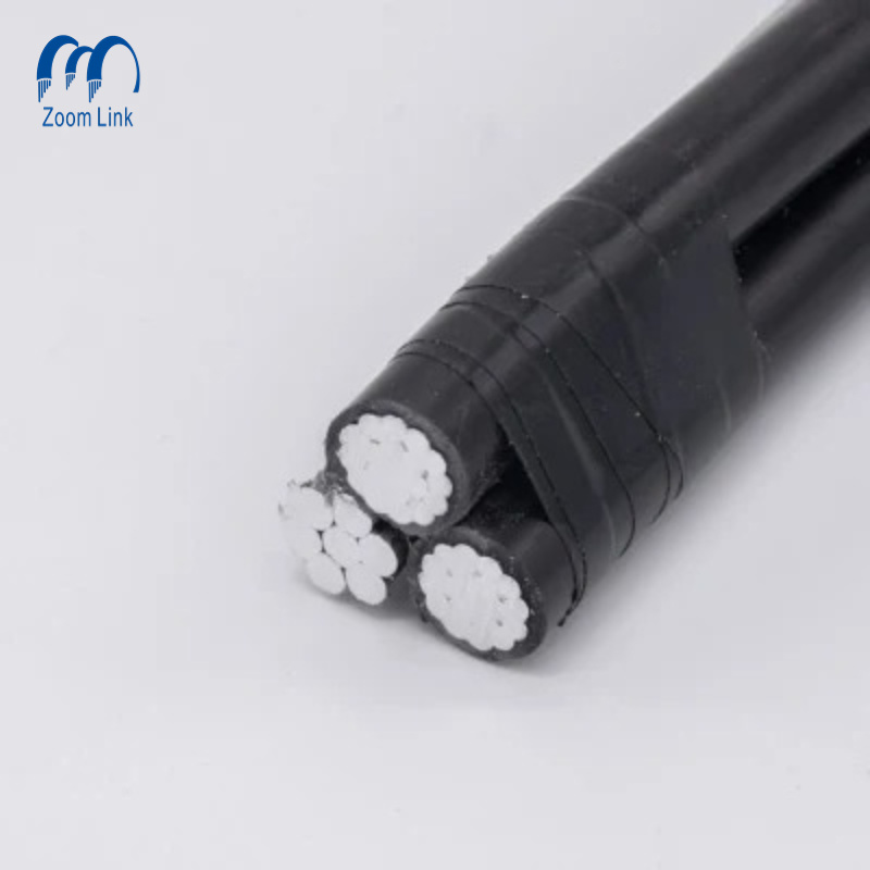 China 
                Cable Tuplex de caída de servicio conductor de aluminio aislante XLPE/PE reforzado con acero
              fabricante y proveedor