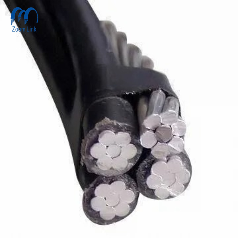 XLPE Insulated Electric Power Twisted Overhead Service Drop Cable Electric Cable