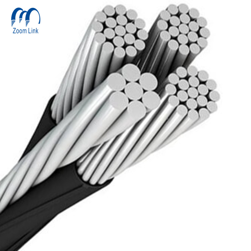China 
                XLPE Insulated Overhead Aluminum Quadruplex Service Drop ABC Cable 3*6AWG+1*6AWG
              manufacture and supplier