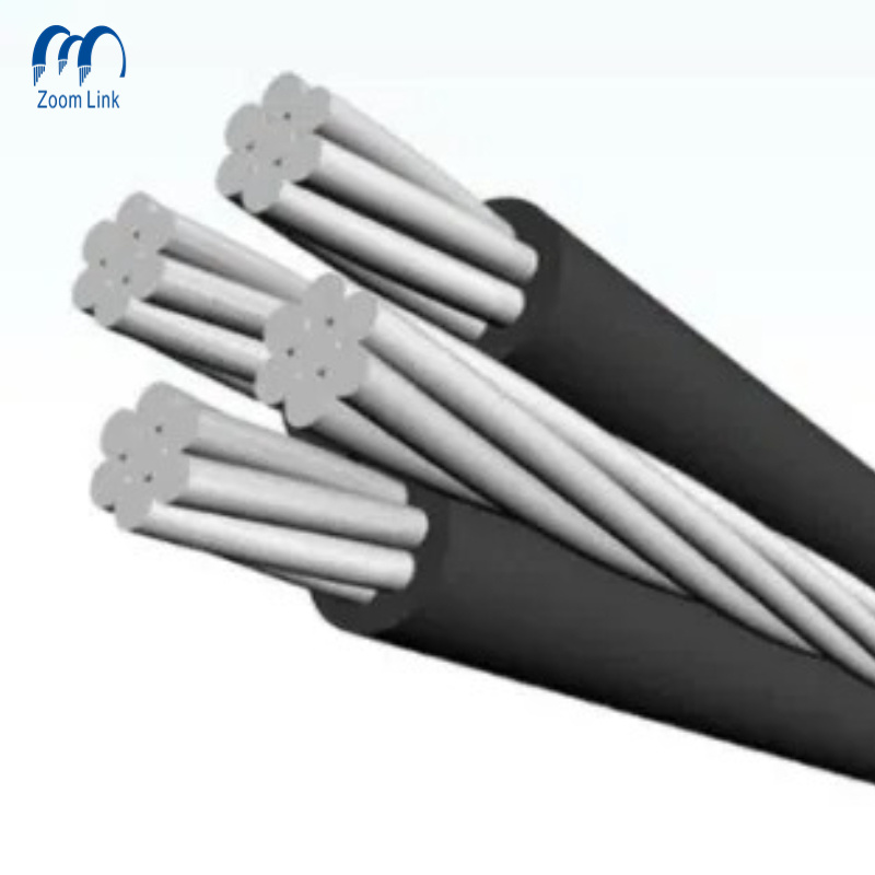 XLPE Insulated Overhead Duplex Triplex Twisted Aluminum Aerial Bundle Electric Cable
