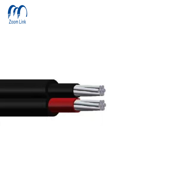 XLPE Insulation 2 Cores Flat Aluminum Cable 25 Sq mm, 16 Sq mm 35 Sq mm Distribution Line Cable