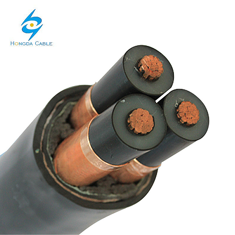 
                                 Cable de cobre de 11kv de la línea de metro de 3 núcleos de Cable XLPE Costo Precio por metro sin terminación                            