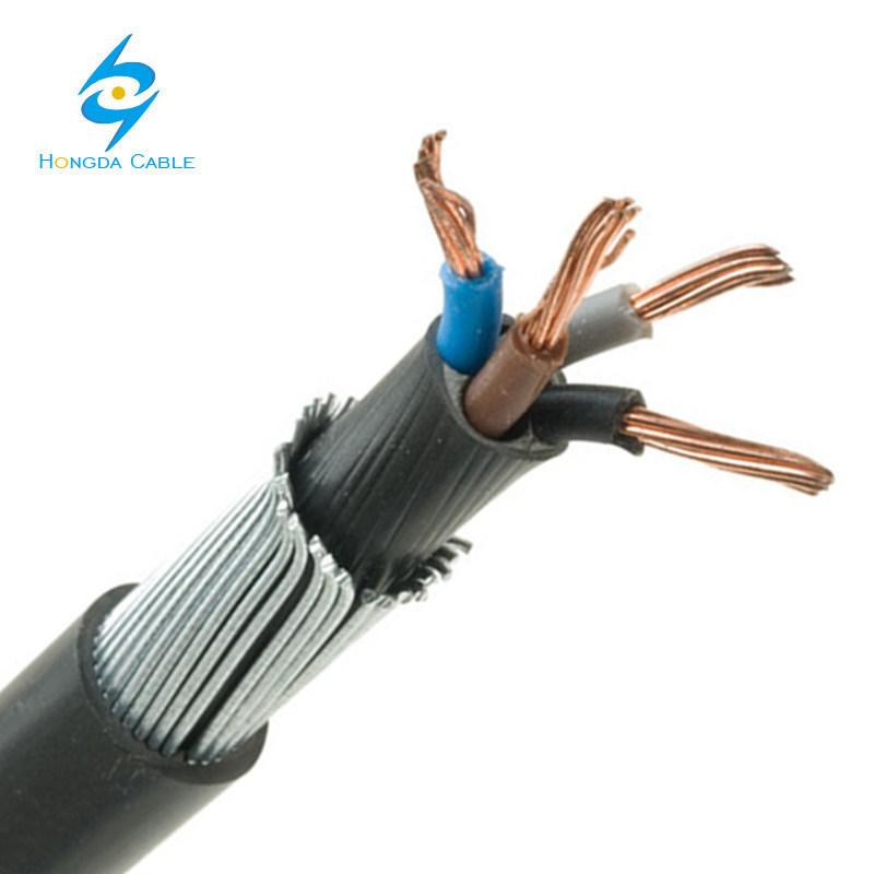 
                2,5mm 4mm 6mm 4 núcleo cable de cobre de acero Swa blindado Cable
            