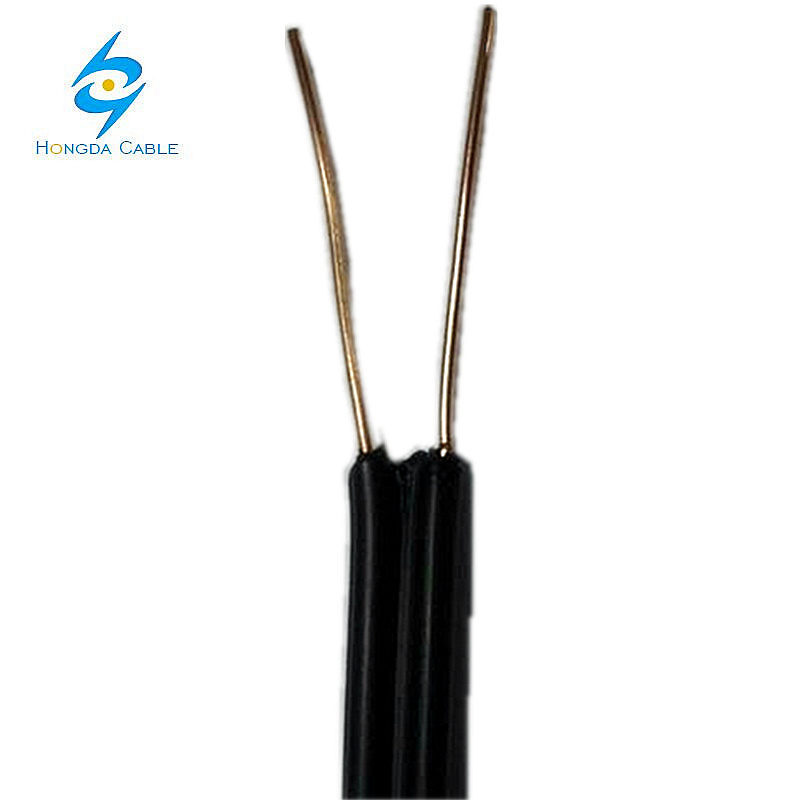 2 Core X 20 Gauge 20AWG 2c 0.8mm 1.0mm Drop Wire Outdoor Telephone Cable