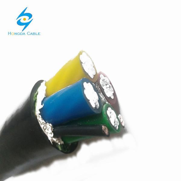 3*2AWG+1*4AWG+2*12AWG Aluminum Power Cable