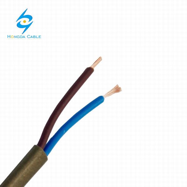 
                                 300/500V, 450/750V 2 Core 1,5 мм 2,5 мм гибкие Купер провод кабеля питания сертификат CE огнестойкость IEC EN утвердить                            