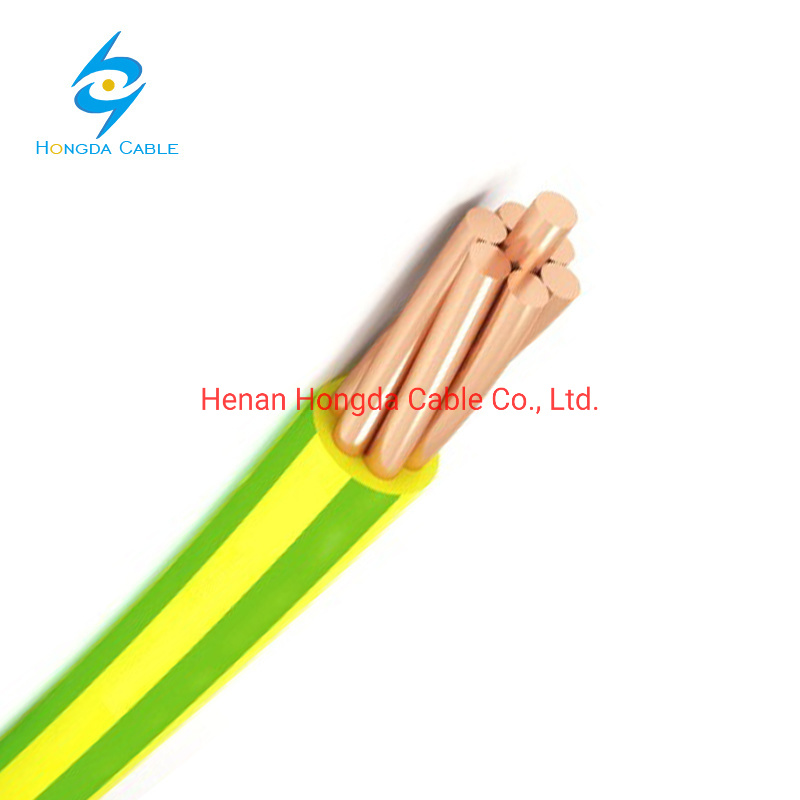 450/750V Cooper Conductor Yellow/Green Flame Retardant Xlpo Insulated Single Core 25mm Cable