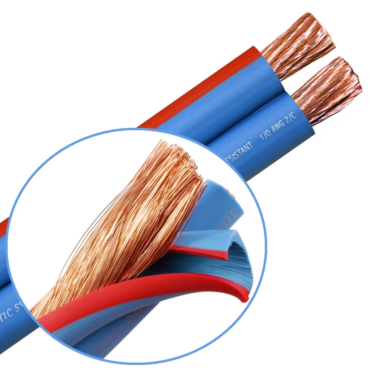 China 
                4AWG 6AWG Superflex Parallel Bonded Double Conductor Bulk Cable
              manufacture and supplier