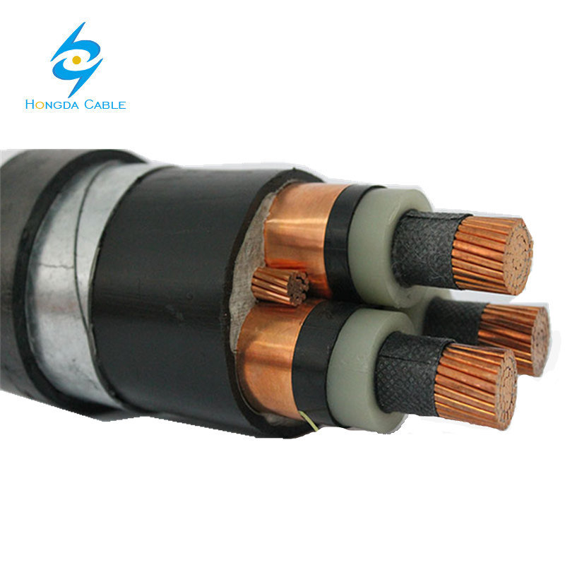 
                                 5kv 8KV 15kv Cable 3c con el suelo 250 mcm 350 Mcm Multiconductor Cable de alimentación de PVC XLPE                            