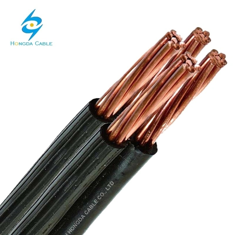 6 4 2 1/0AWG Cu XLPE Insulated Copper Conductor Quadruplex Service Drop Cable
