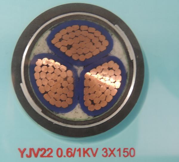 Chine 
                                 Isolation XLPE 600/1000V, PVC, Double bande en acier gainé blindé de câble d'alimentation de 3 coeurs                              fabrication et fournisseur