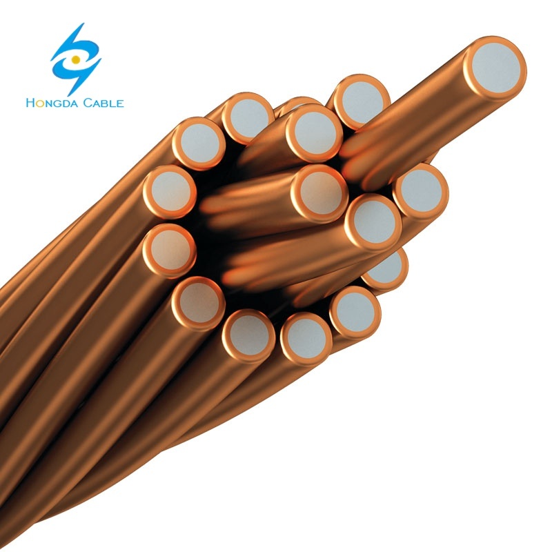 
                7 Nr. 7AWG 73,86mm2 CCS-Draht 30% Leitfähigkeit Kupferbeschichteter Stahlleiter
            