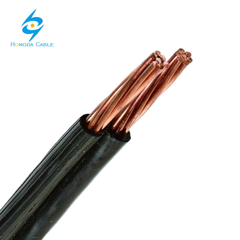 8 6 AWG Cu XLPE Insulated Copper Duplex Service Drop Cable 600V