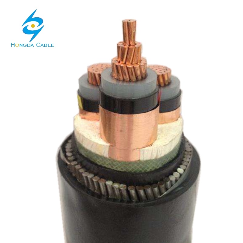 8.7-15 Kv Copper Wire Screened 3 X 150 Cu/XLPE/PVC/Cws/Cwt/CTA/PVC Medium Tension Cable