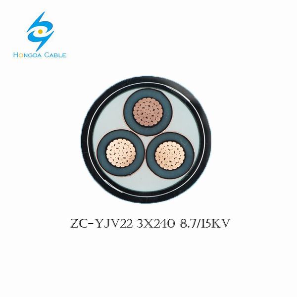 China 
                                 8.7/15kv de PVC de cobre de 3X240 Cable de alimentación de SWA/Sta.                              fabricante y proveedor