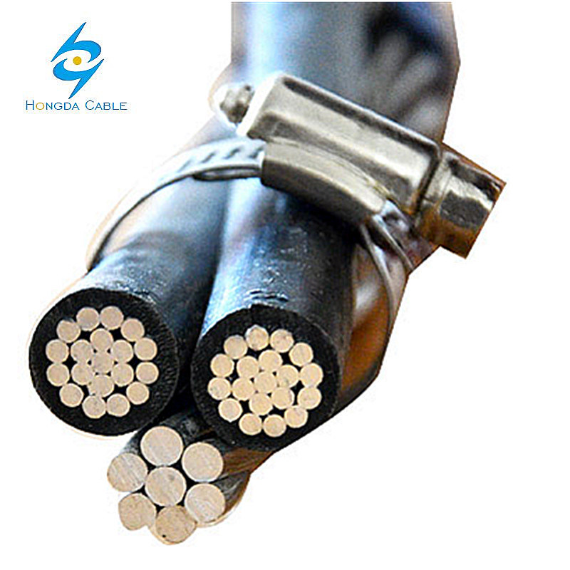 Aluminum Conductor XLPE Triplex Overhead Service Drop Cable Twisted Wire Gammarus 2X4/0AWG+4/0AWG