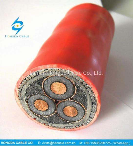 China 
                                 BS6622 6.35/11kv 3 Core Swa Cabo de PVC 3x240mm2, cabo de alimentação                              fabricação e fornecedor
