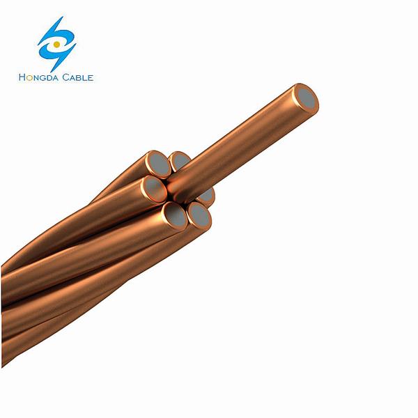 Conductivity 21% 30% 40% Iacs CCS Copper Clad Steel Stranded Wire Earth Wire
