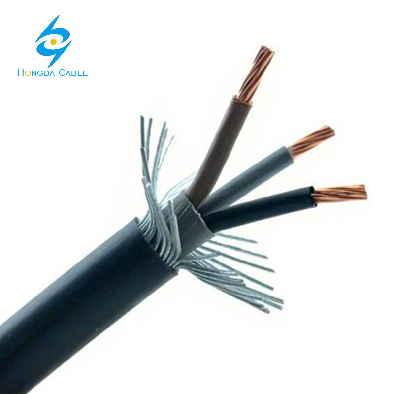 Copper Aluminum Conductor XLPE PVC Insulation 10mm 3 Core Steel Wire Armoured Swa Electrical Cable