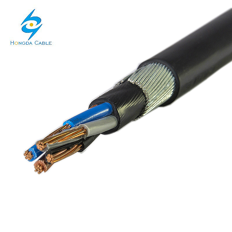 Copper Aluminum Conductor XLPE PVC Insulation 10mm 4 Core Steel Wire Armoured Swa Electrical Cable