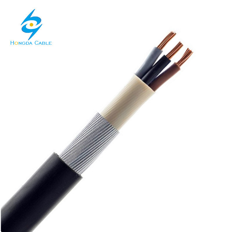 Copper Aluminum Conductor XLPE PVC Insulation 16mm 3 Core Steel Wire Armoured Swa Electrical Cable