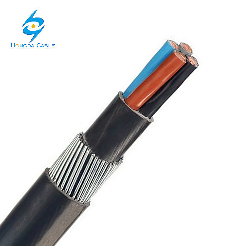 Copper Aluminum Conductor XLPE PVC Insulation 25mm 4 Core Steel Wire Armoured Swa Electrical Cable