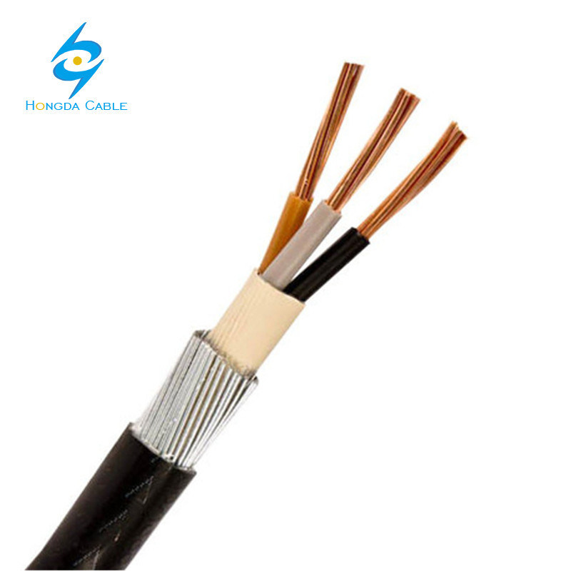 Copper Aluminum Conductor XLPE PVC Insulation 35mm 3 Core Steel Wire Armoured Swa Electrical Cable