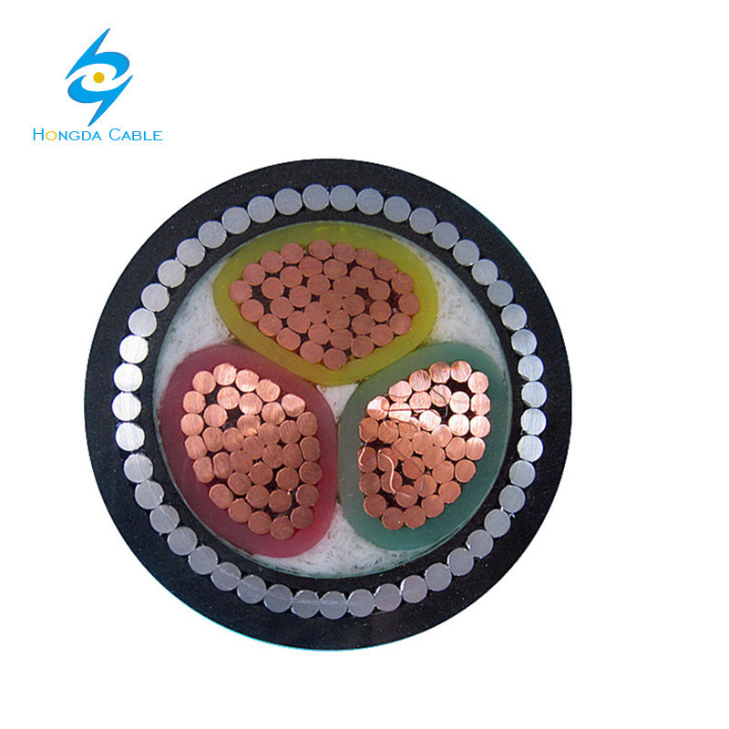 Copper Aluminum Conductor XLPE PVC Insulation 95mm 3 Core Steel Wire Armoured Swa Electrical Cable