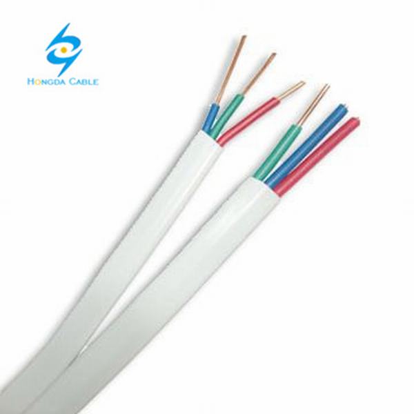 Copper Conductor PVC Sheath 3 Core Flexible Flat Cable