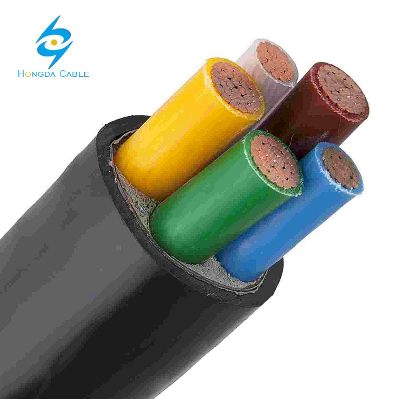 Cross-Linked Polyethylene XLPE Insulation PVC Sheath Rigid Five 5 Core Cable U1000 R02V 5g 300mm2