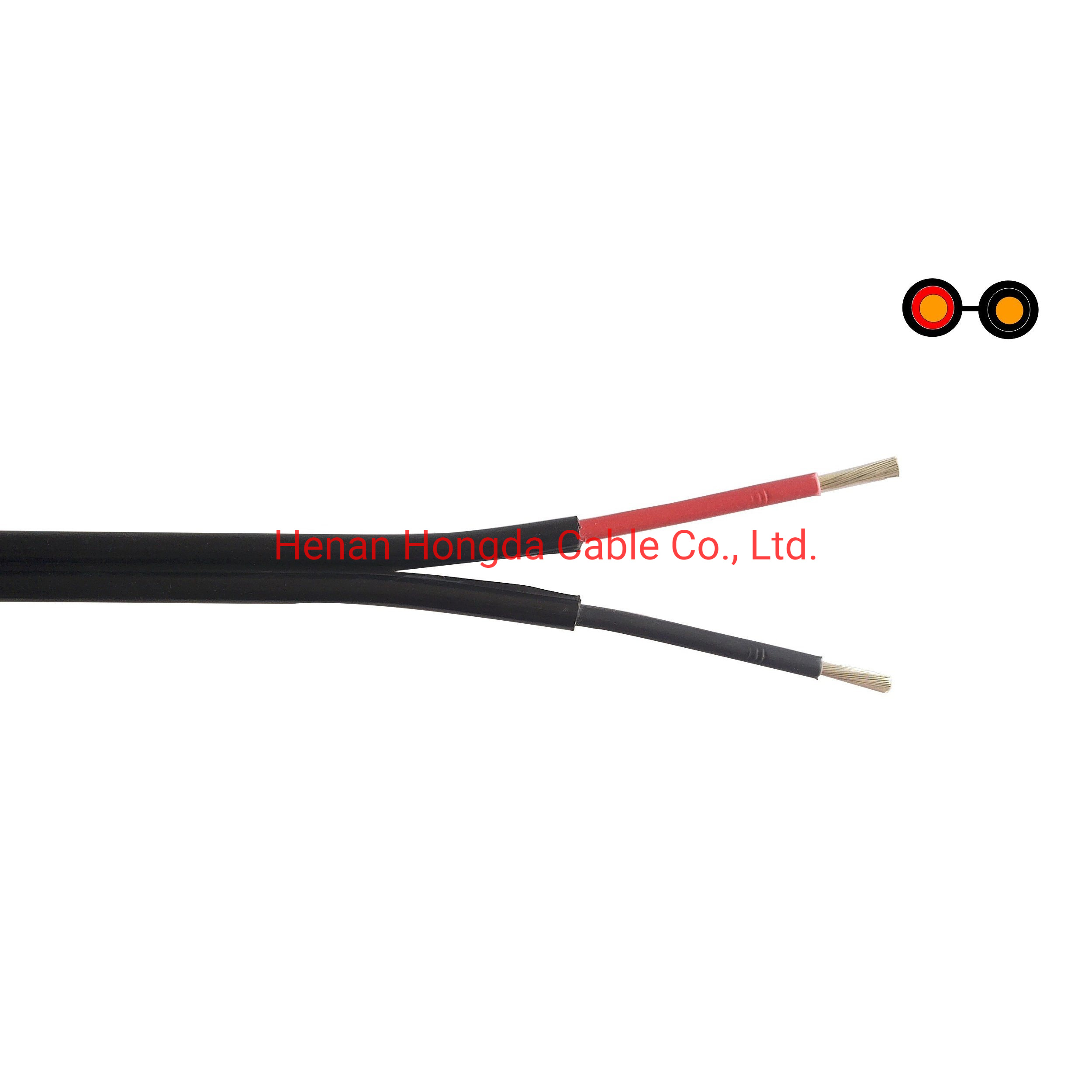 Double 2X6 mm DC Solar Cable Xlpo Insulated H1z2z2-K PV-F 4mm