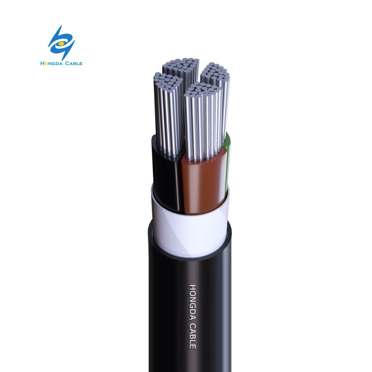Eay2y-J Power Cable 0, 6/1kv with Al Conductors PVC Insulated HDPE Sheathed