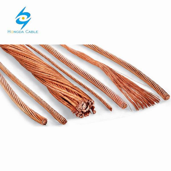 China 
                        Electric Naked Conductor Copper AWG Size 2 Copper Wire 1/0
                      manufacture and supplier