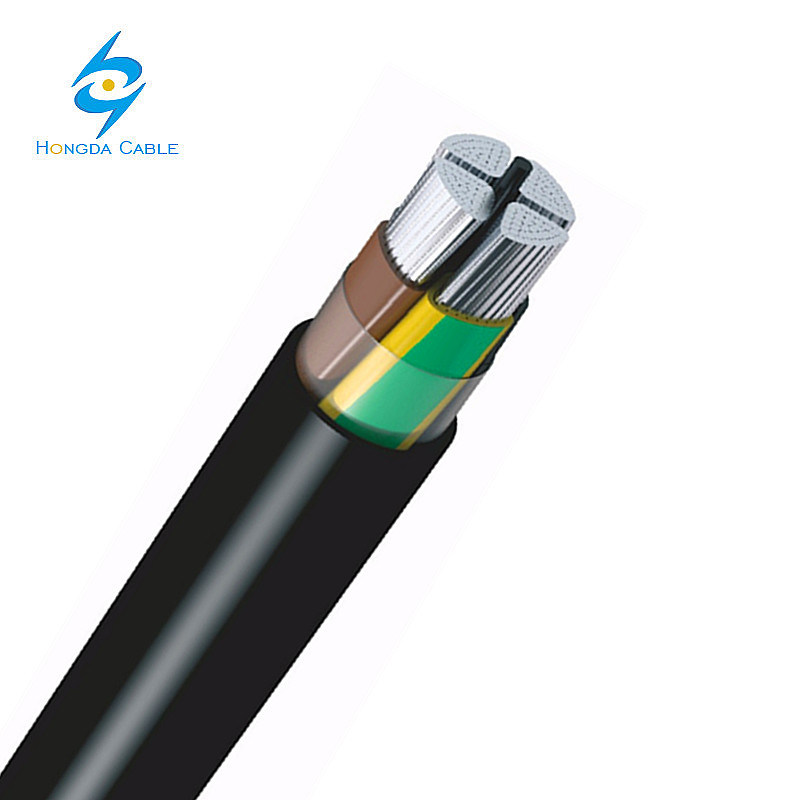 En 60332-1-2 PE Al XLPE Insulated PE Sheathed Aluminum Power Cable Axmk