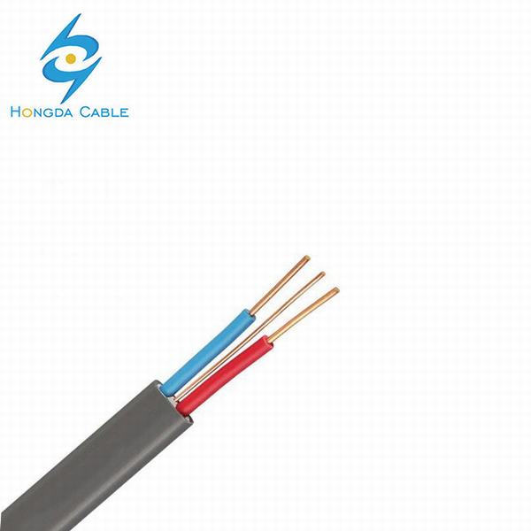 China 
                        Flat Elevator Cable PVC Insulated 1.5mm 2.5mm 3 Core 2+E Solid Twin with Earth Electro Cables
                      manufacture and supplier
