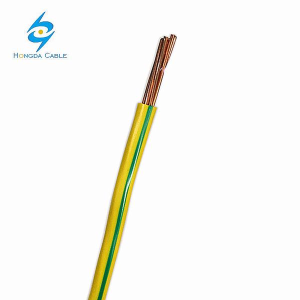 China 
                                 El verde de PVC amarillo de 50mm2 6mm cable de conexión a tierra de cobre del cable de masa                              fabricante y proveedor